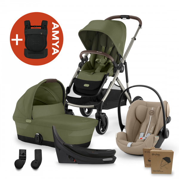 CYBEX Gold Gazelle 4in1 All Weather +AMYA - Moss Green/Almond Beige